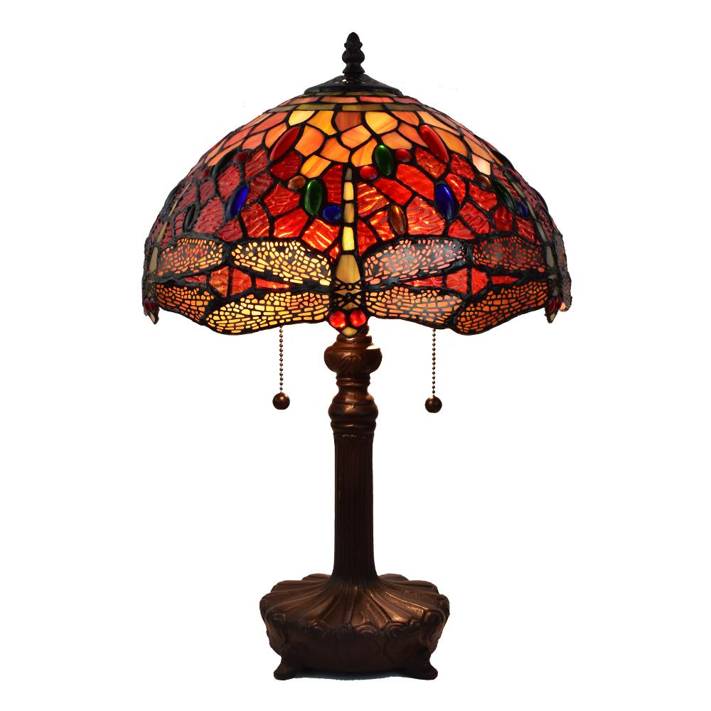 Amora Lighting 18.5 in. Tiffany Style Dragonfly Table Lamp-AM1035TL14B ...