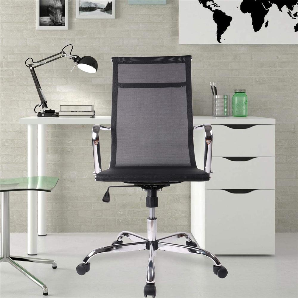Boyel Living Black Computer Desk Chairs Ergonomic Mesh Task Chair Computer Desk Chairs Ergonomic Mesh