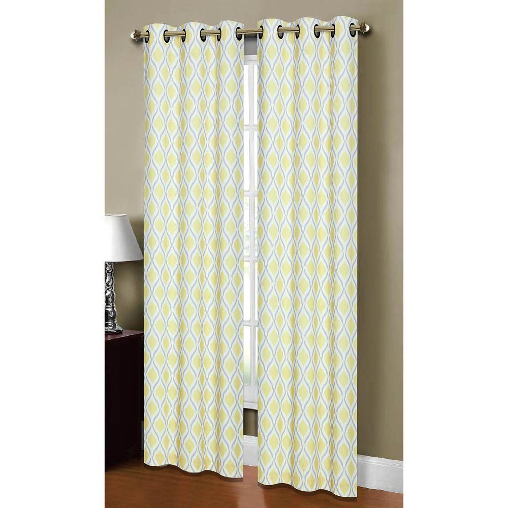 Window Elements Semi Opaque Malden Printed Cotton Blend 84 In L
