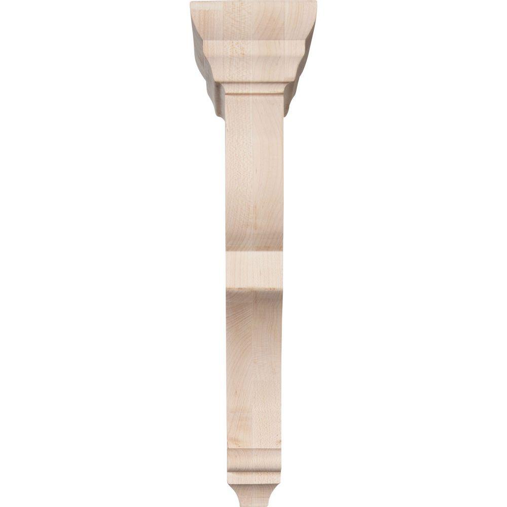 Ekena Millwork CORW06X06X12JERW Wood Corbel 6W x 6 3//4D x 12H Rubberwood