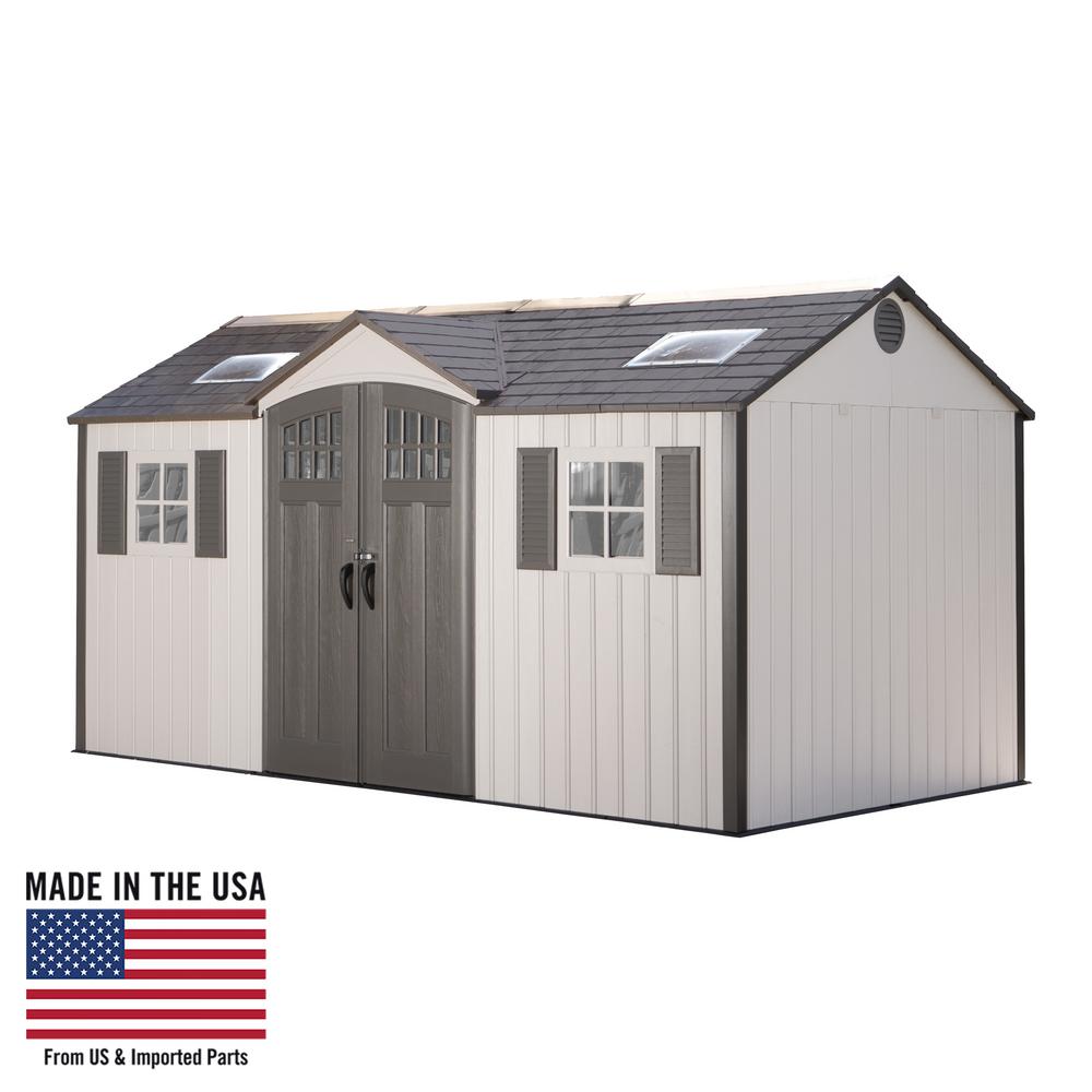 lifetime 15 ft. x 8 ft. outdoor garden shed-6446 - the