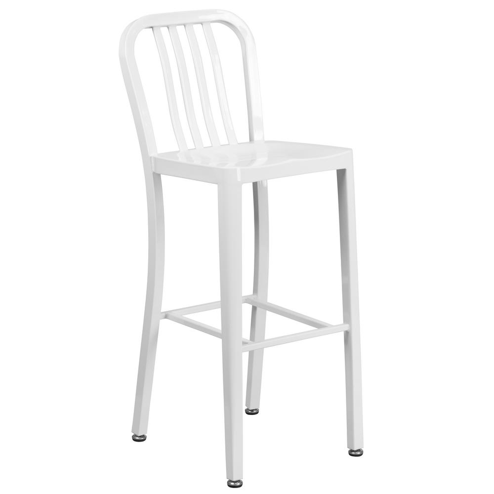 Flash Furniture 30.25 in. White Bar StoolCH6120030WH The Home Depot