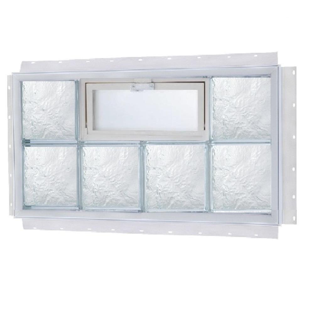 Vinyl Gl Block Windows Compare Prices At Nextag Tafco Windows 32 In X 8 Nailup Vented Ice Pattern Gl