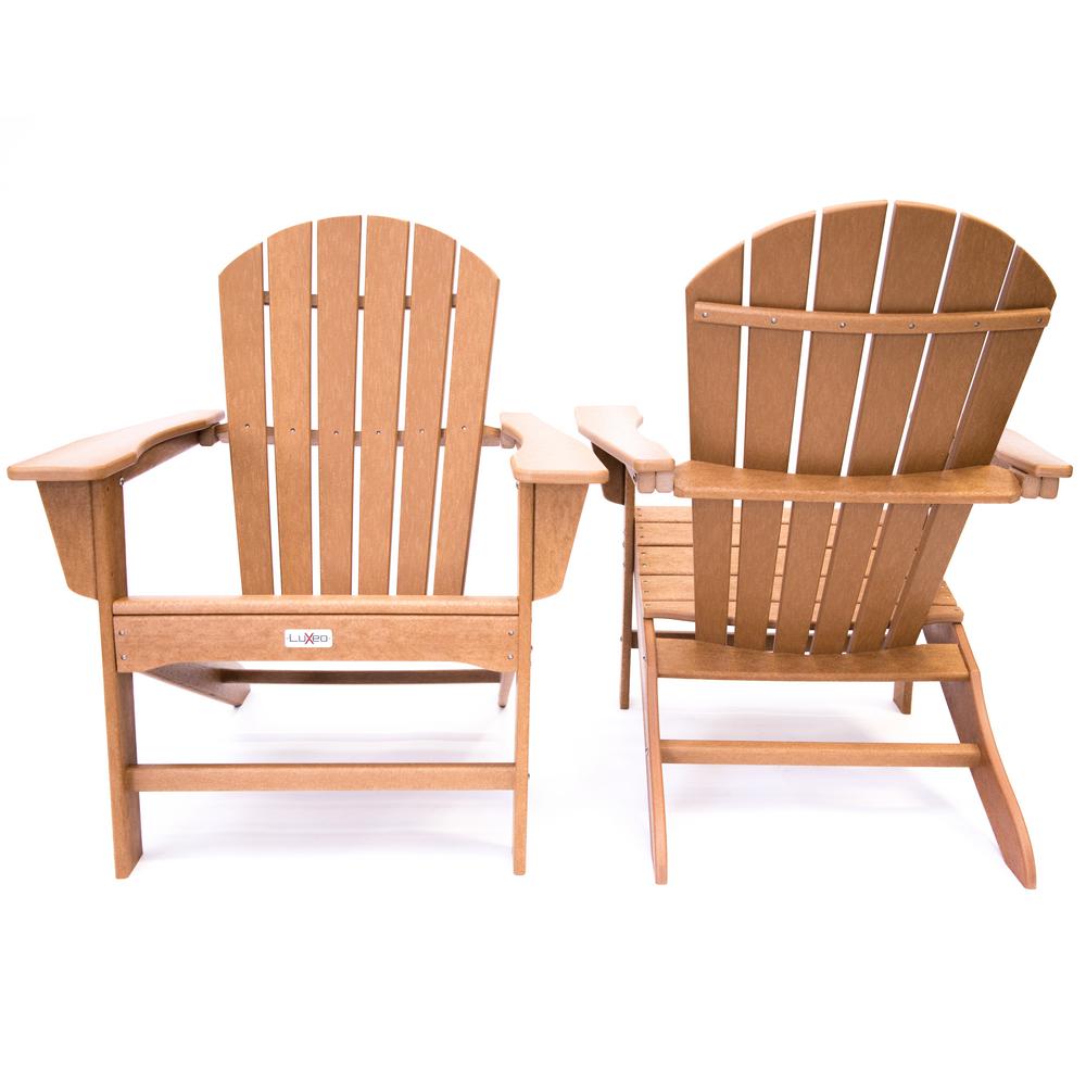 Luxeo Teak Adirondack Chairs Patio Chairs The Home Depot