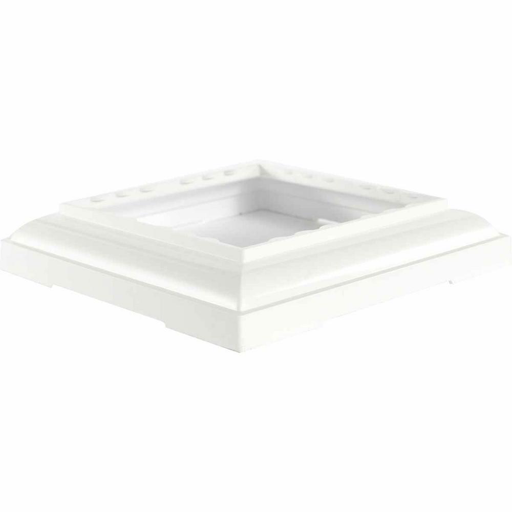 Afco 10 in. Aluminum Standard Capital and Base with feature for EnduraAluminum Fluted Square