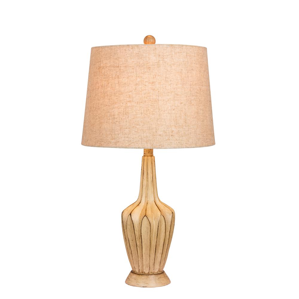 Fangio Lighting 26 5 In Paper Lantern Fold Resin Table Lamp A Paper Lantern Fold Resin Table Lamp In A Beige