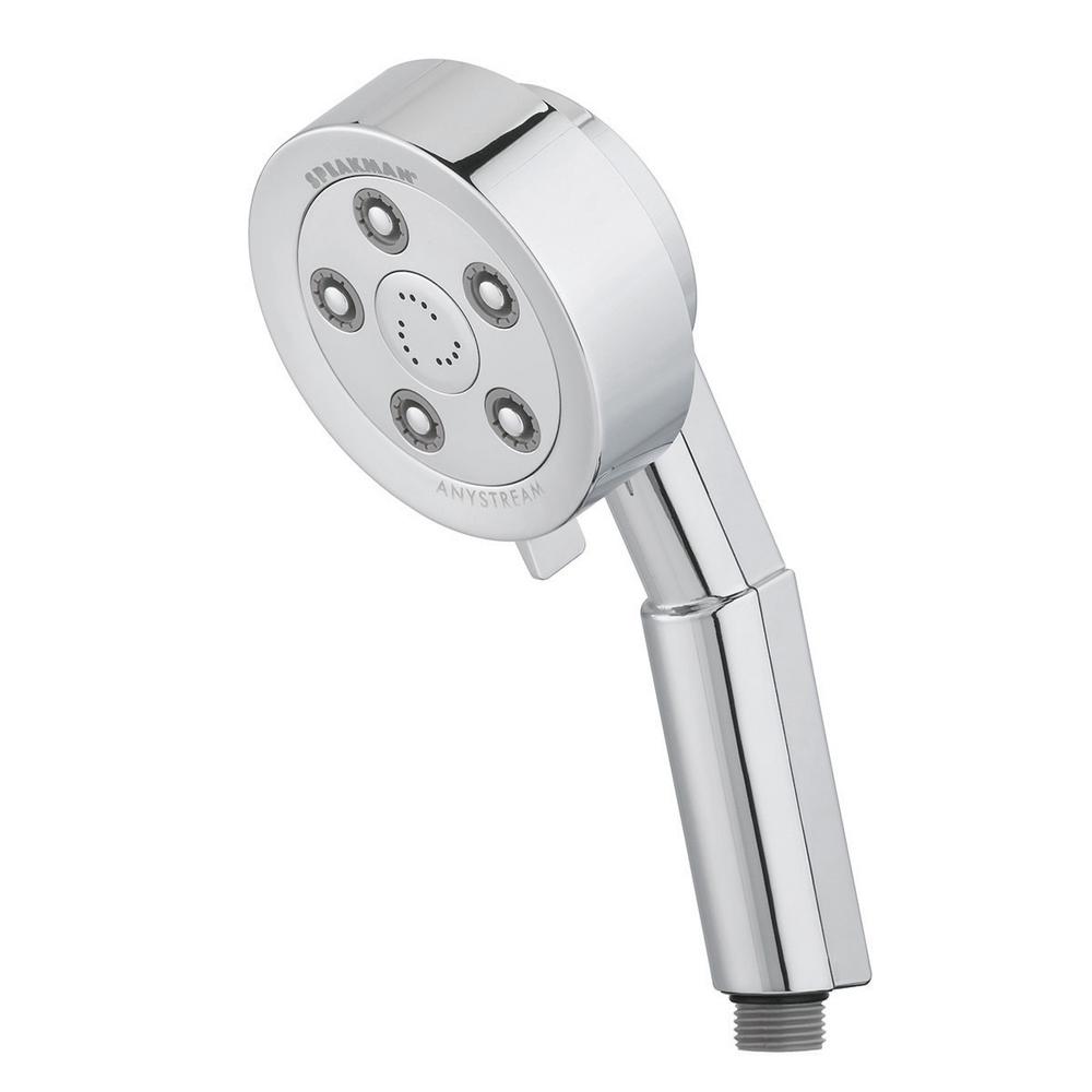 3Spray 4 in. Single Wall Mount Handheld Adjustable Shower Head in