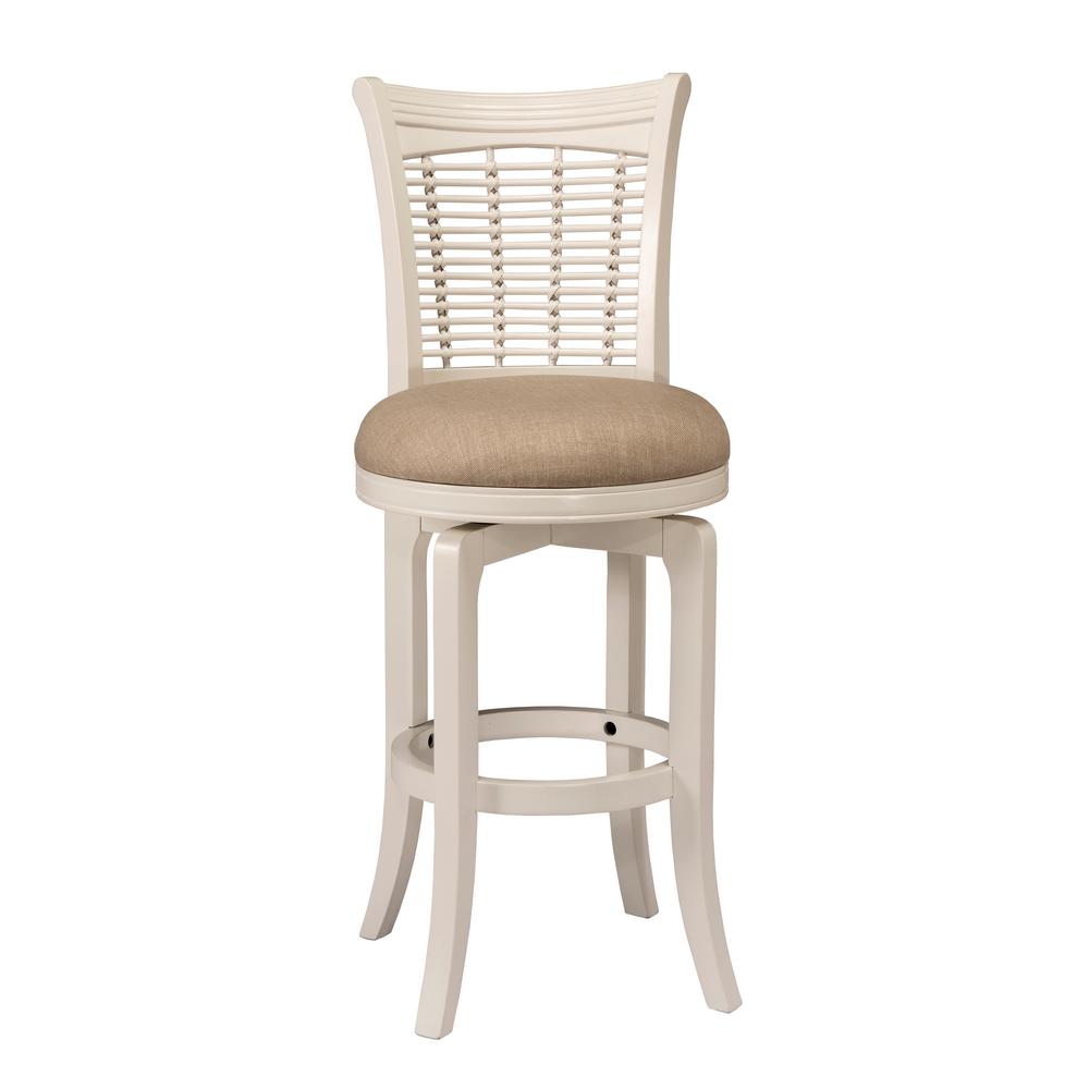 Hillsdale Furniture Bayberry 24 In White Swivel Counter Stool 5791 826 The Home Depot