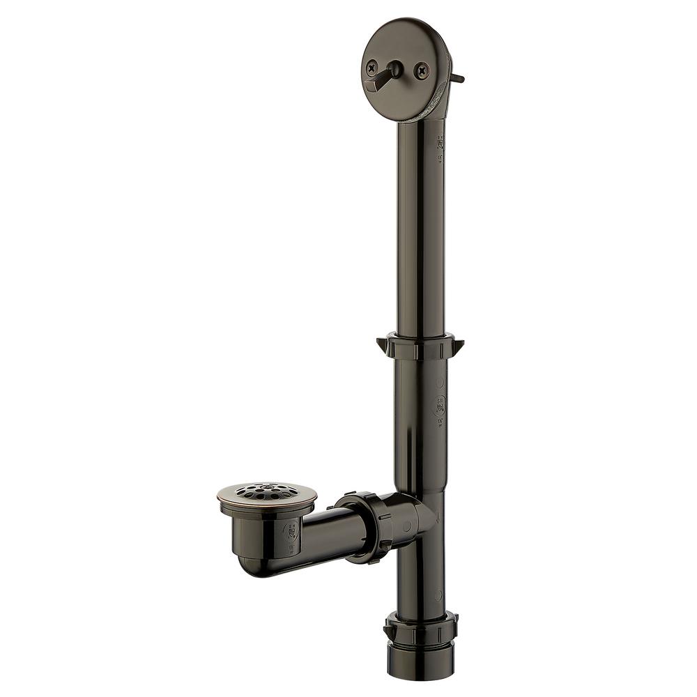 Everbilt Trip Lever 11/2 in. Black Poly Pipe Bath Waste and Overflow