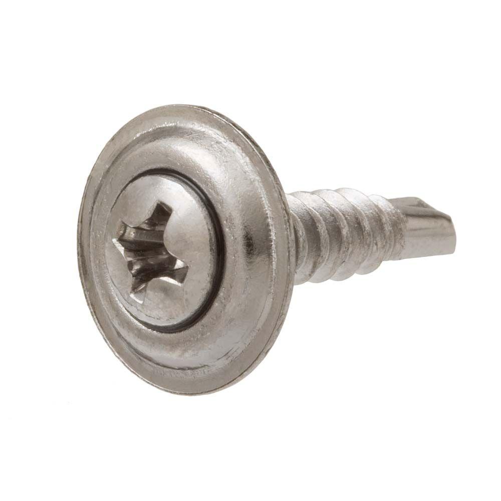 Everbilt 8 x 5/8 in. Phillips Oval Head Chrome Sheet Metal Screw (2