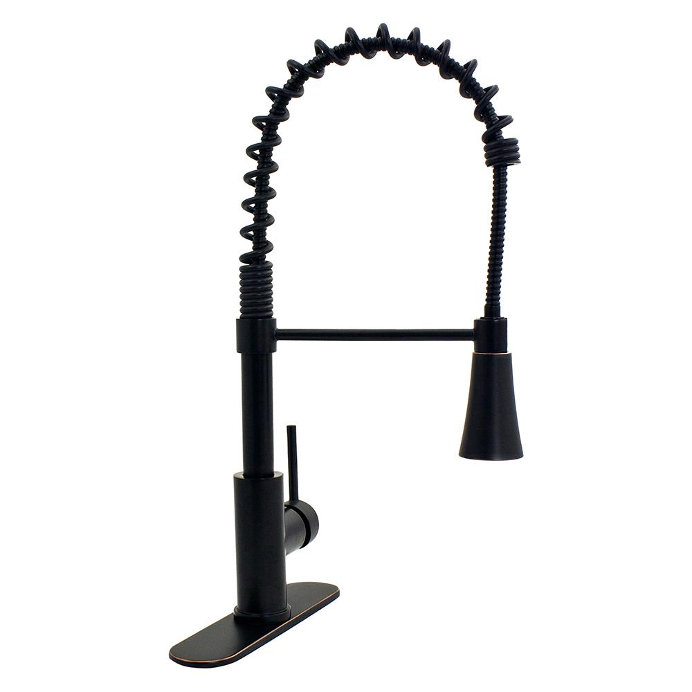 Design House Spencer Single Handle Chef Pull Down Sprayer Kitchen Faucet In Oil Rubbed Bronze