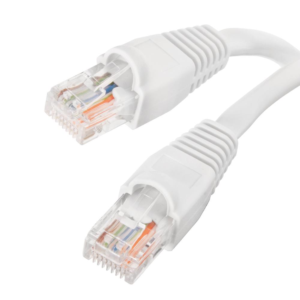 Commercial Electric 50 ft. Cat5e UTP Ethernet Cable, White-575718-50 ...