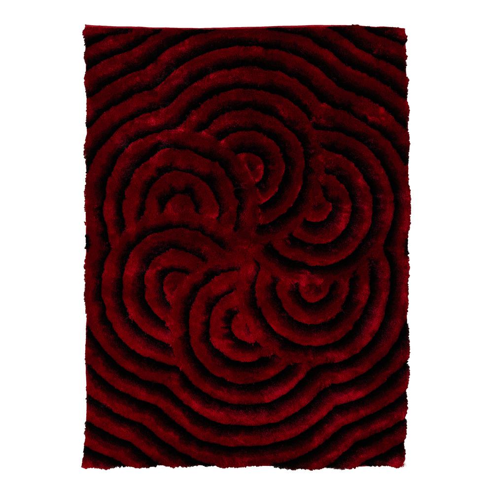 Casa Regina Shaggy Collection 3D Design Abstract Floral Spiral Swirl