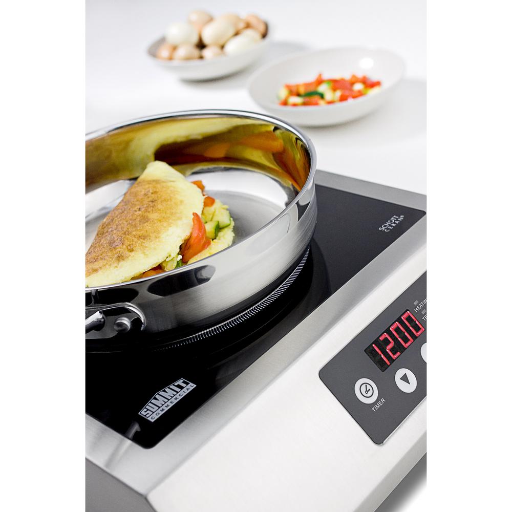 Summit Appliance 13 in. Commercial Smooth Ceramic Glass Induction Modular Cooktop in Black with