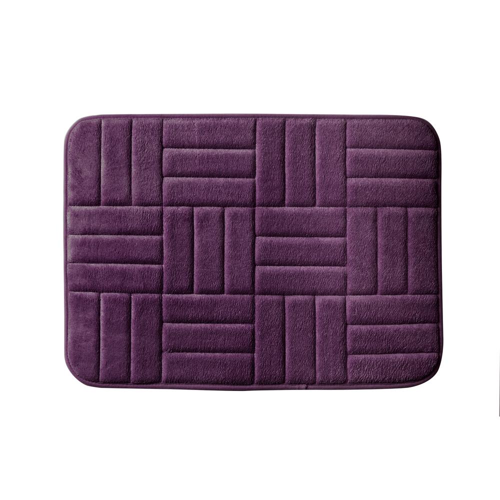 Popular Bath S Parqeut 17 In X 24 Rug Plum Popular Bath S Parqeut 17 In X 24 Rug Plum