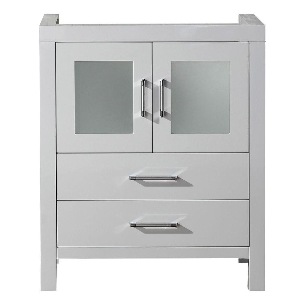 Virtu Usa Dior 28 In W Bath Vanity Cabinet Only White Ks 70028 Virtu Usa Dior 28 In W Bath Vanity Cabinet Only White