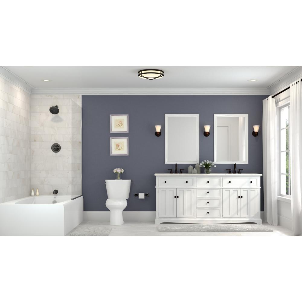 Home Furniture Diy Hampton Bay Fairchild Collection 2 Light Flush Mount Fixture Sienna Finish Home Lighting