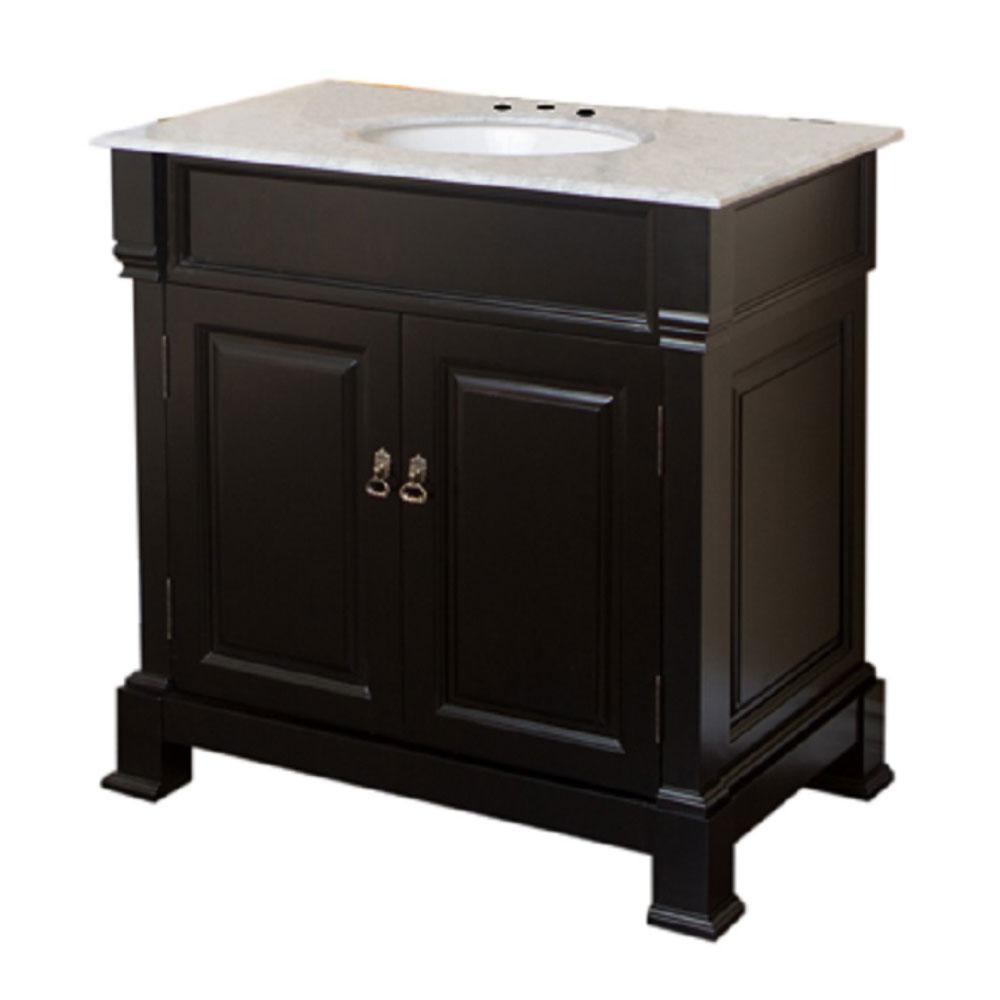 Glacier Bay Ashland 36 7 In W X 18 75 D Vanity White With Glacier Bay Ashland 36 7 In W X 18 75 D Vanity White With Top Basin Aliip2 Wh The Home Depot