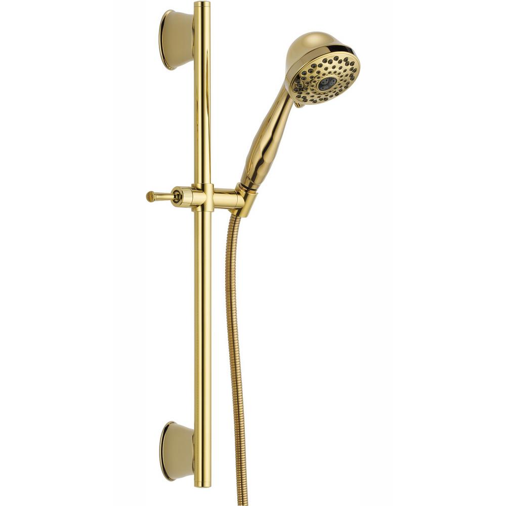 Moen Kingsley Single Handle 1 Spray Posi Temp Tub And Shower Faucet Trim Kit In Polished Brass 1109