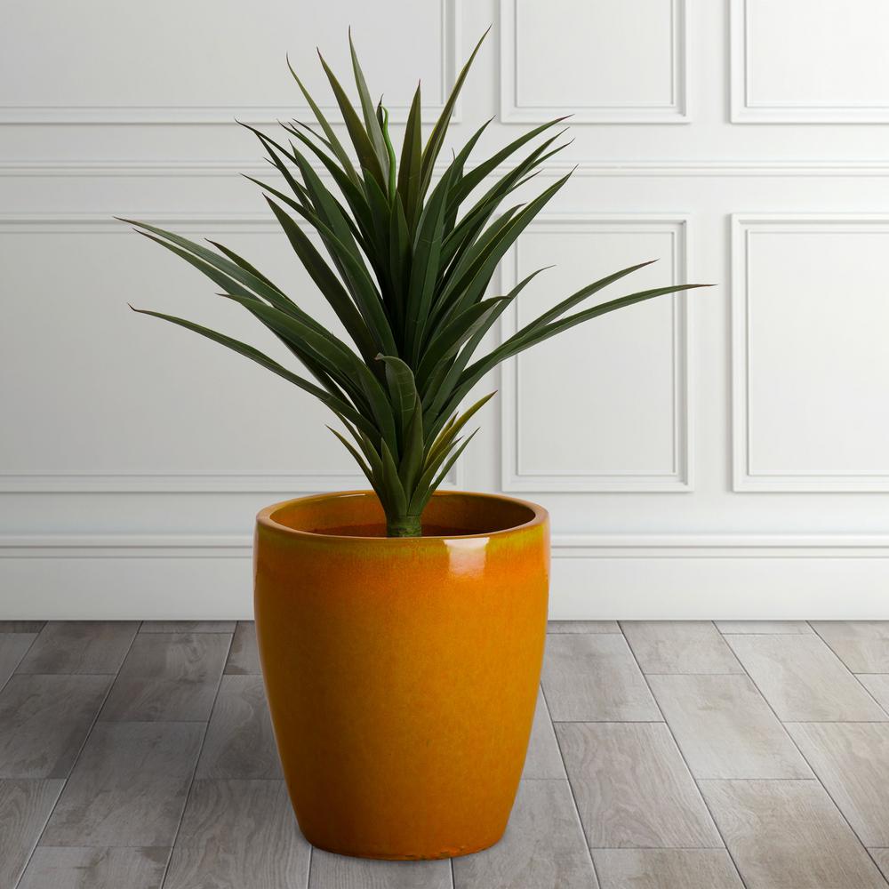 Emissary Burnt Orange Glazed Bullet Planter 0533bo 3 The Home Depot Burnt Orange Glazed Bullet Planter