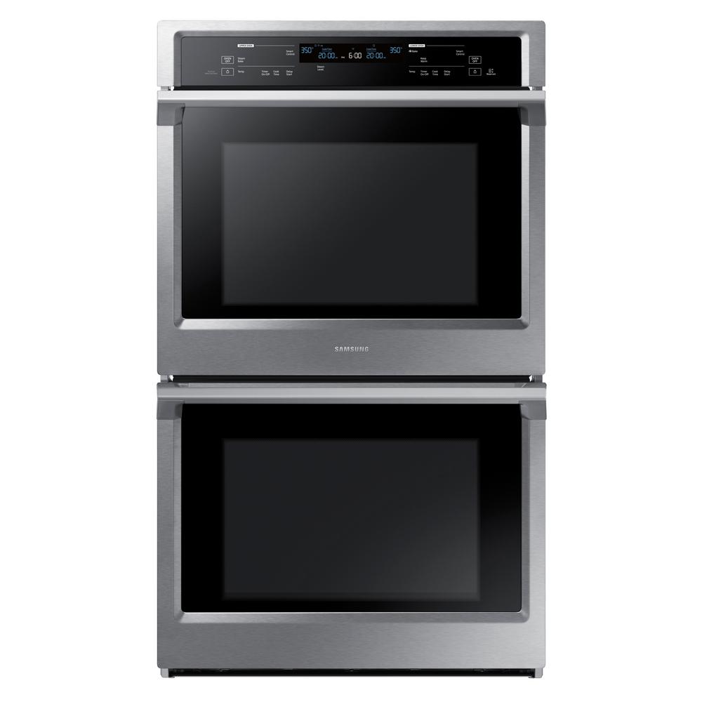 Samsung 30 in. Double Electric Wall Oven SelfCleaning with Steam