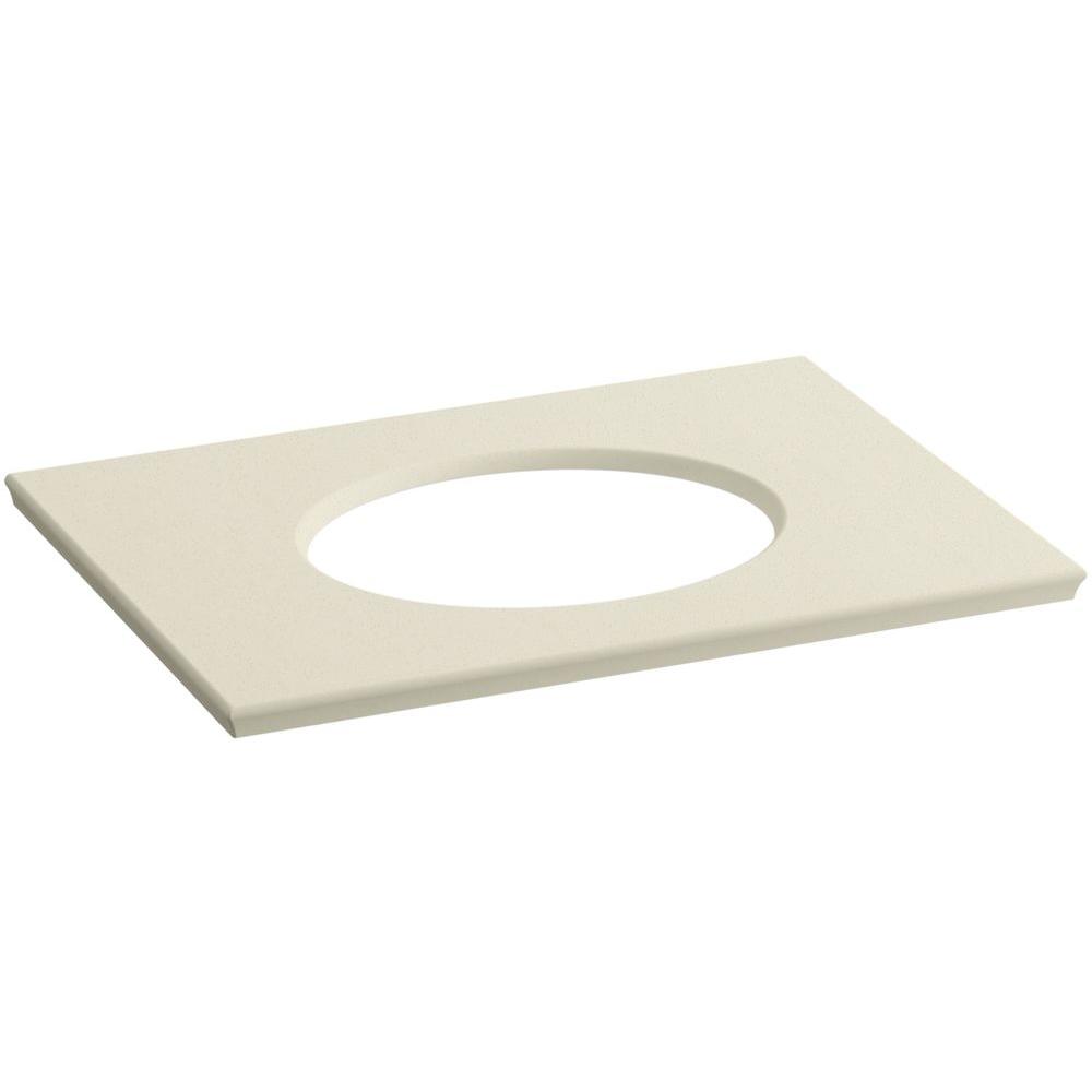 KOHLER Solid/Expressions 31.625 in. Solid Surface Vanity Top in Almond
