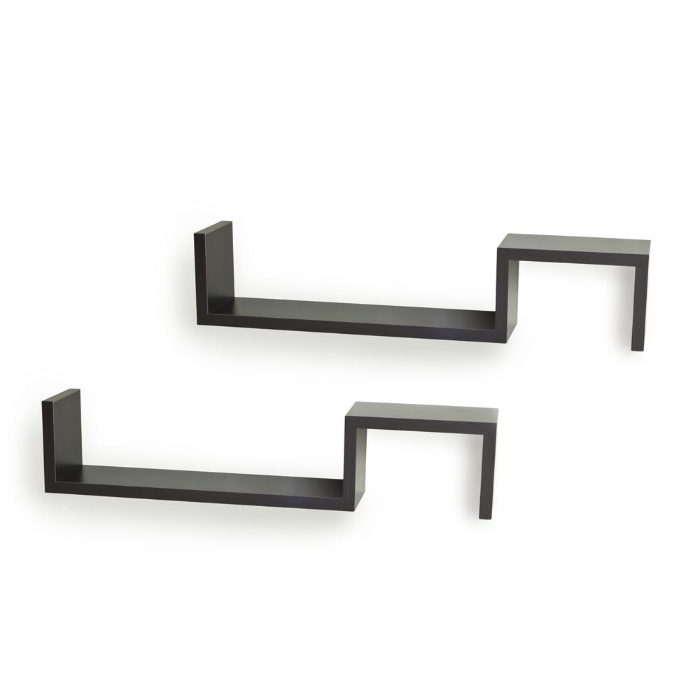 Danya B 22 5 In X White Laminated S Wall Mount Shelves Set This Review Is From 22 5 In X Walnut Grain Laminated S Wall Mount Shelves Set Of 2