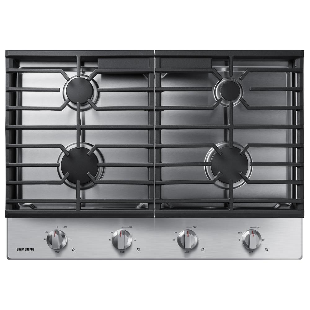Samsung 30 in. Gas Cooktop in Stainless Steel with 4Burners