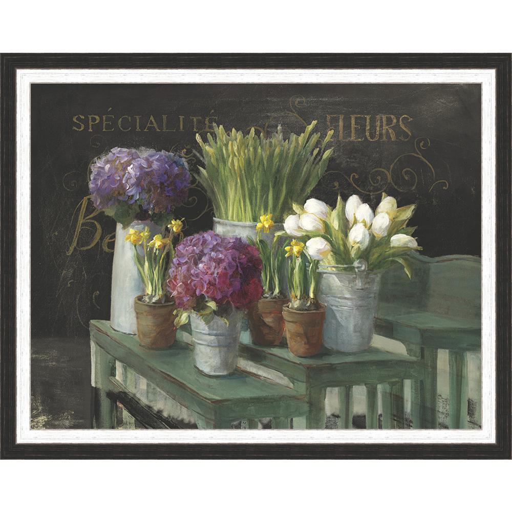 29 In X 41 In Les Fleurs Printemps By Danhui Nai Textured Paper Print Framed Wall Art