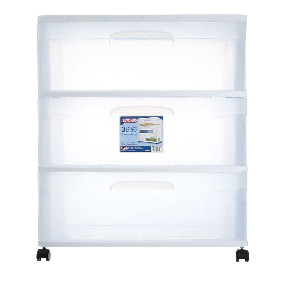 Sterilite 3 Drawer Cart 29308001 The Home Depot