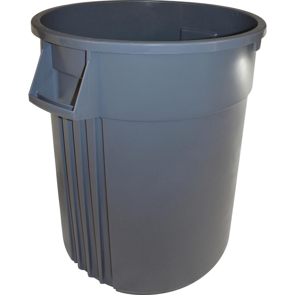 Genuine Joe 32 Gal. Grey Round HeavyDuty Trash CanGJO60463 The Home Depot