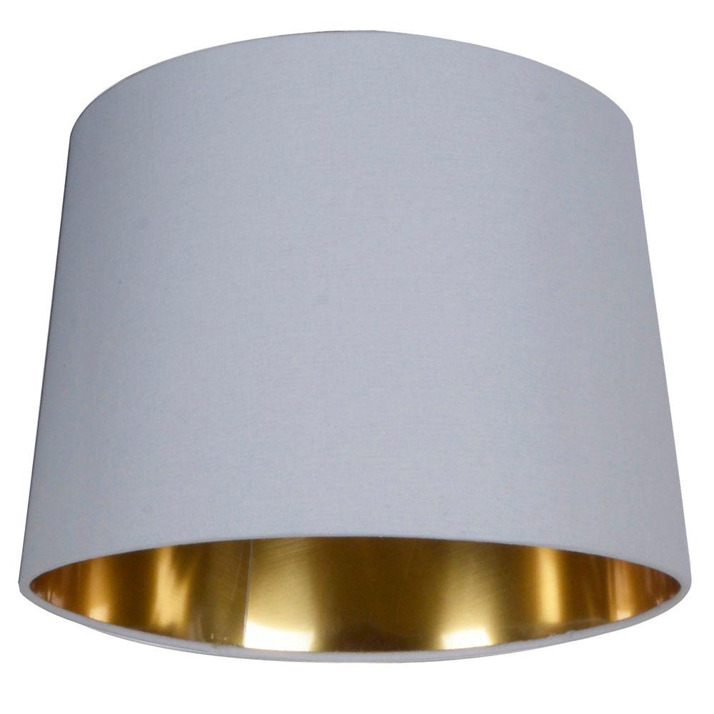 Hampton Bay 10 in. White with Gold Lining Lamp Shade-17695 - The Home Depot