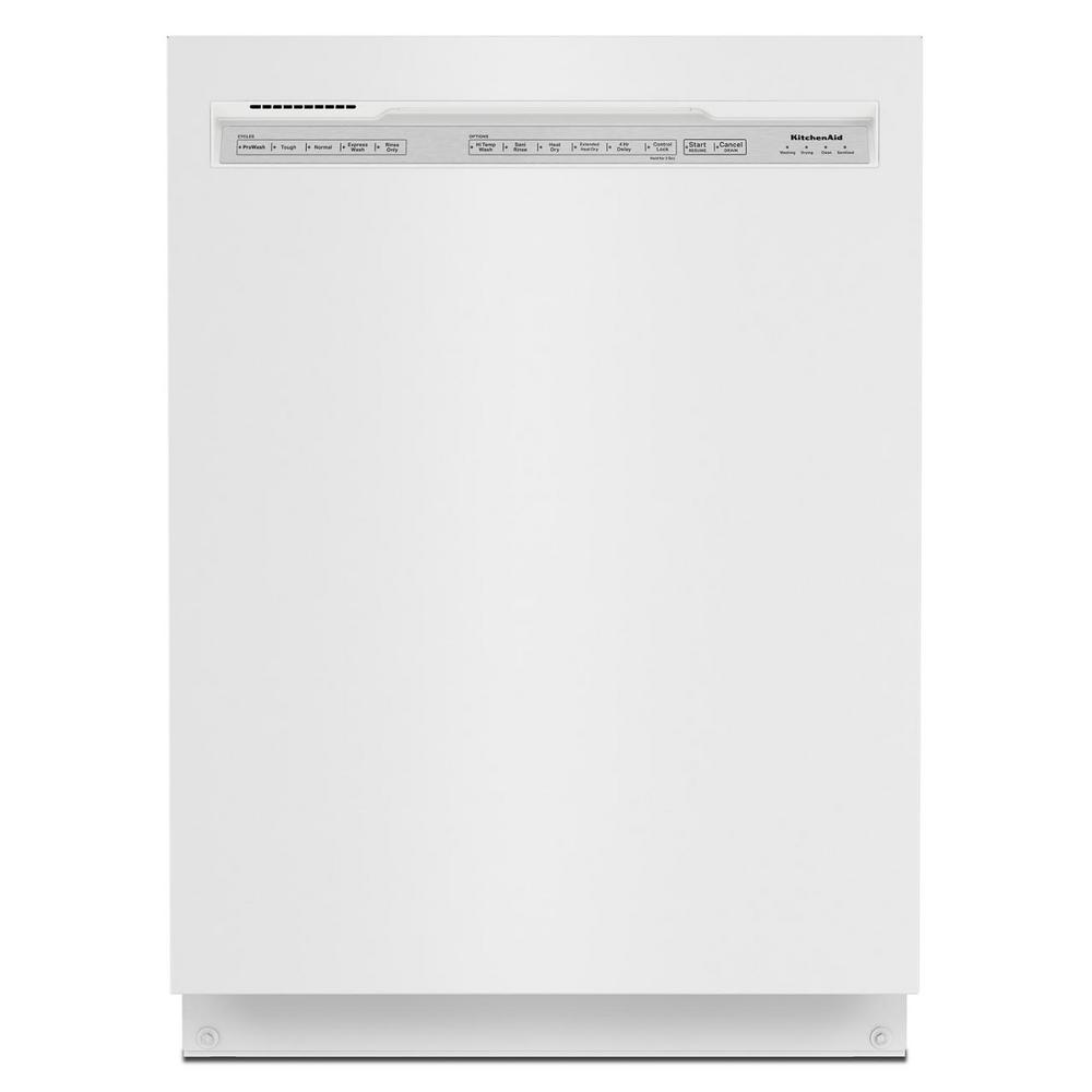 Kitchenaid 24 In Front Control Tall Tub Dishwasher In White With Stainless Steel And Third Level Utensil Rack Kdfe204kwh The Home Depot,Modern Home Exterior Painting Ideas