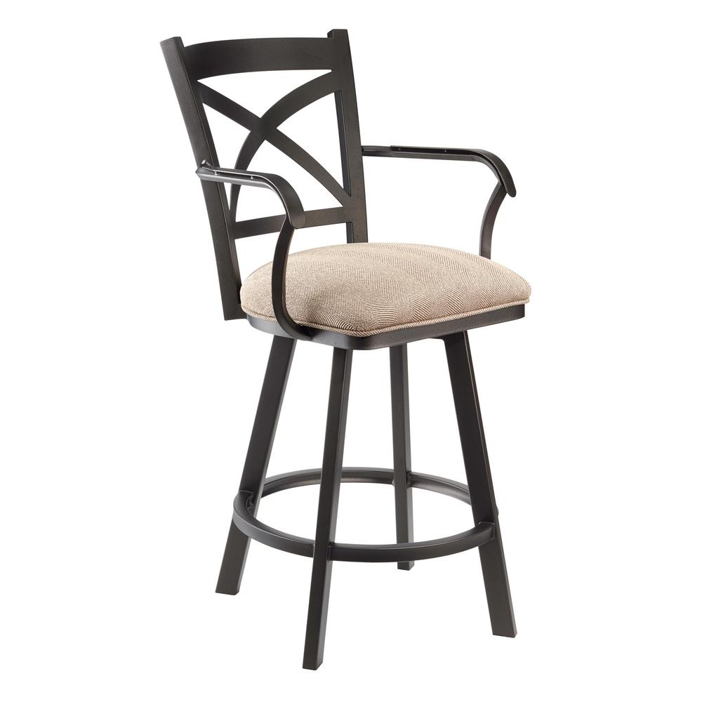 Taylor Gray Home Fontana 26 in. Milan Swivel Barstool B513H26ASBR The