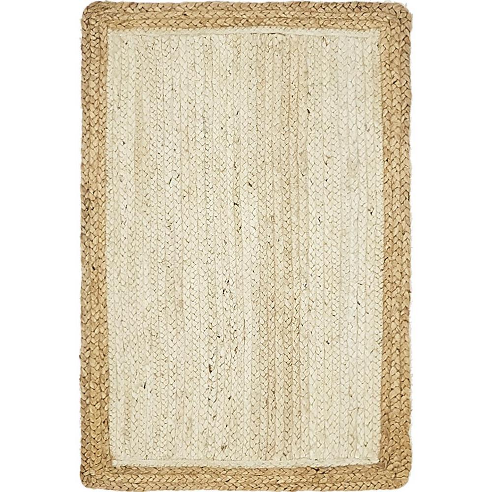 nuLOOM Rigo Jute White 2 ft. x 4 ft. Oval Area RugTAJT03B2304O The Home Depot