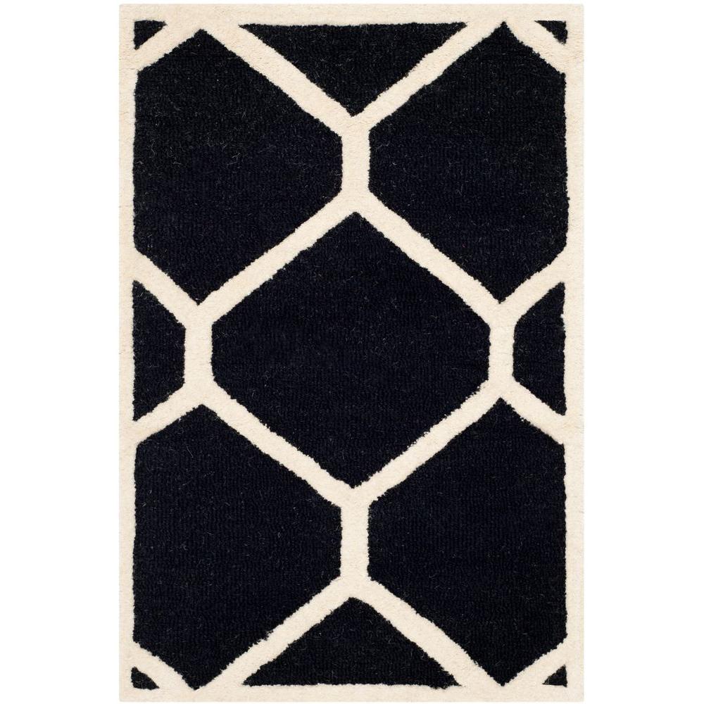 Safavieh Cambridge Black/Ivory 2 Ft. X 3 Ft. Area Rug-CAM144E-2 - The ...