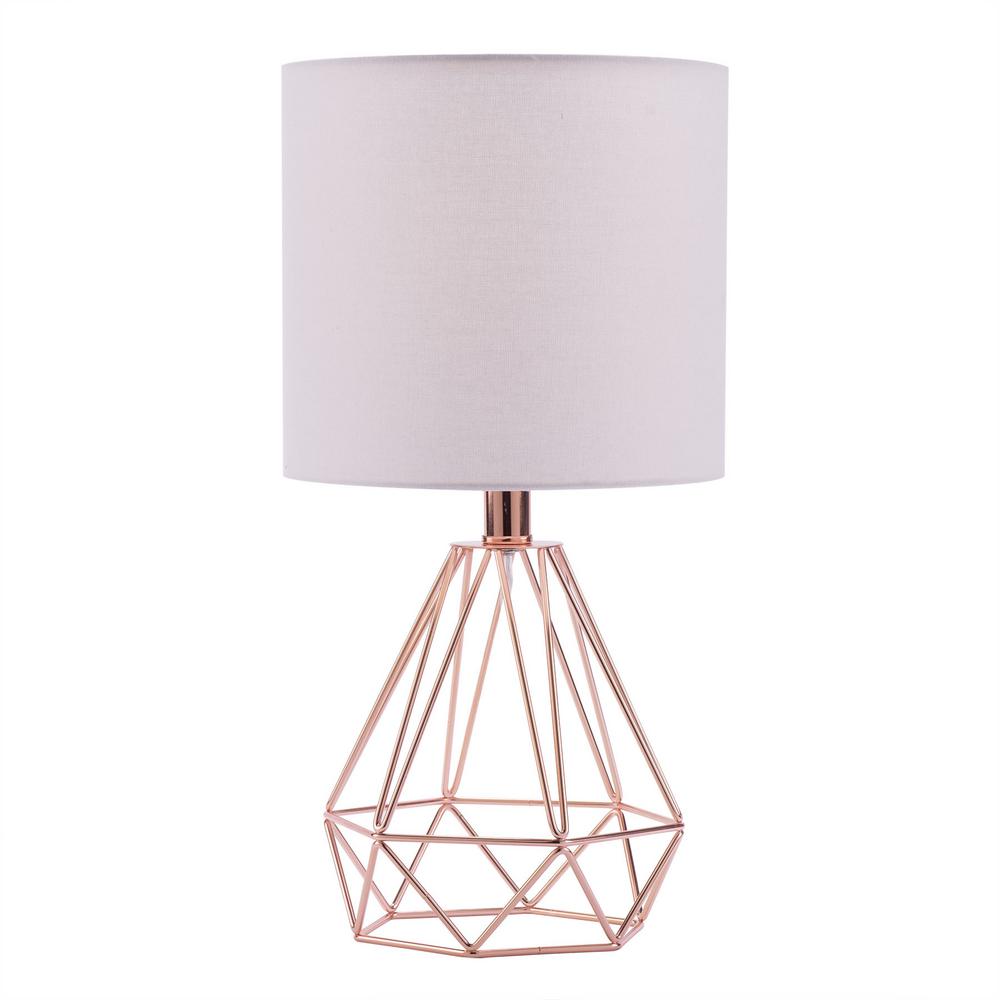 rose gold nightstand lamp