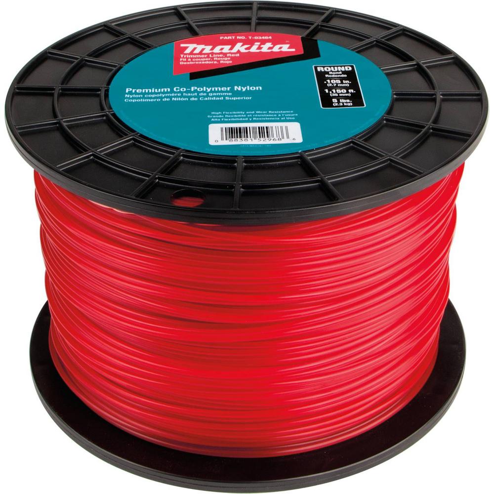 Makita 5 lbs. 0.105 in. x 1,150 ft. Round Trimmer Line in RedT03464
