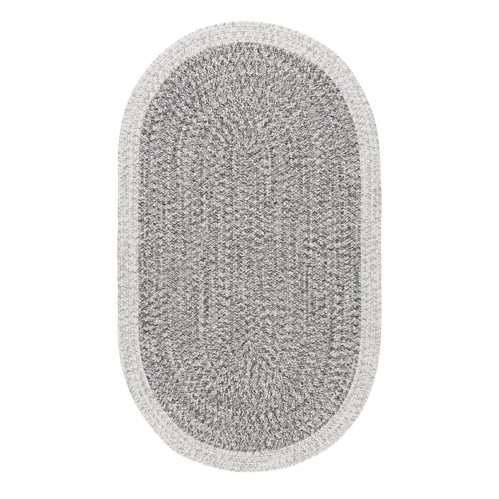 Nuloom Indoor Outdoor Braided Ia Rug Grey 7 Ft 6 In X 9 Oval