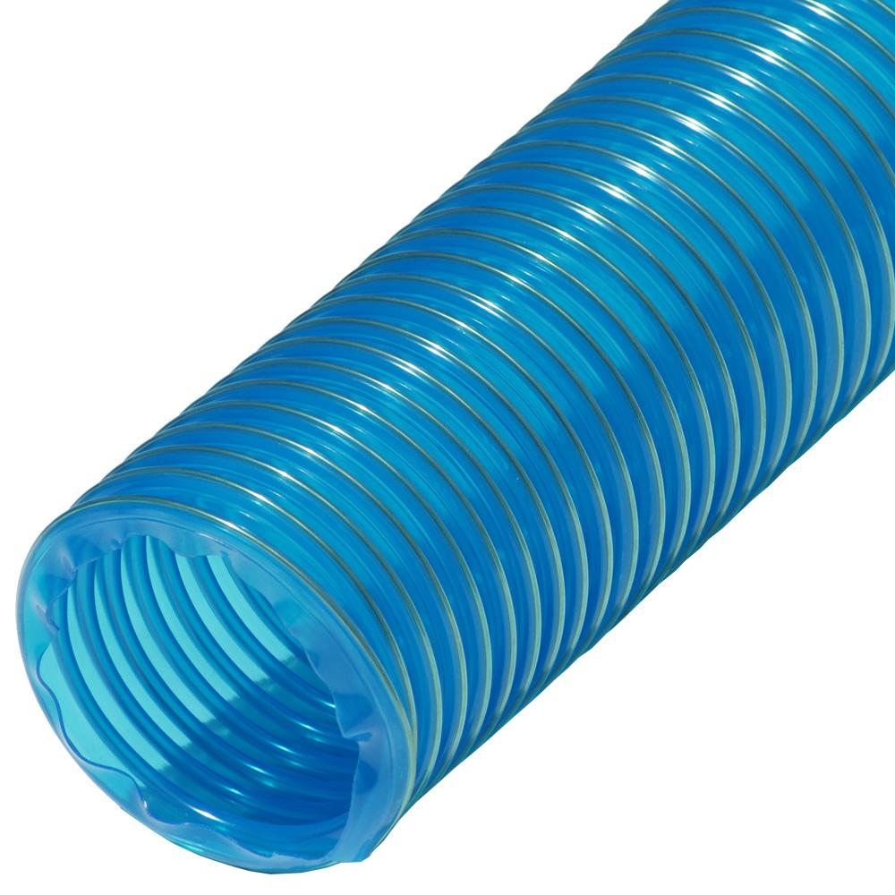 3.5 in. D x 12 ft. PVC Flexduct Coil Flexible Ducting in Blue012033.
