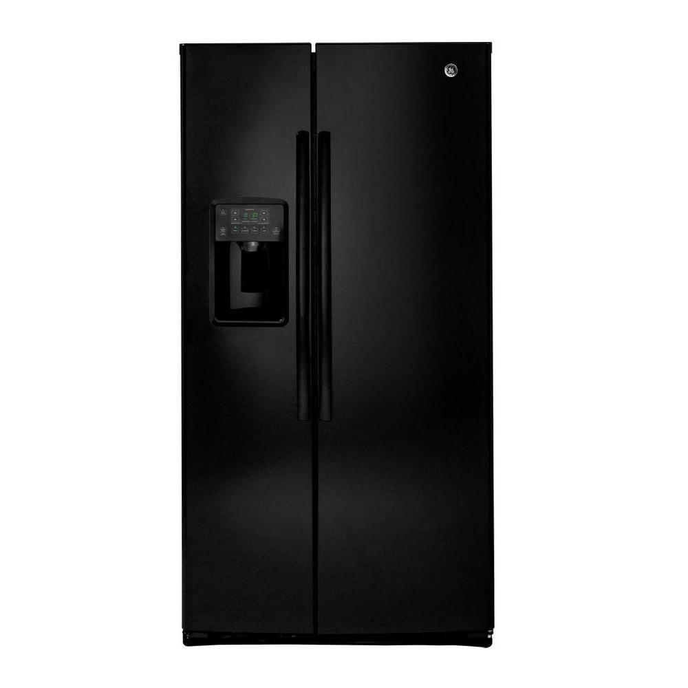 GE 36 in. W 25.4 cu. ft. Side by Side Refrigerator in BlackGSE25HGHBB
