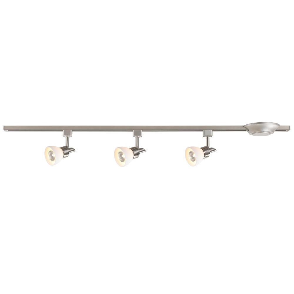Commercial Electric Track Lighting The Home Depot 3 Light Brushed Nickel Gl Linear Track Lighting Kit