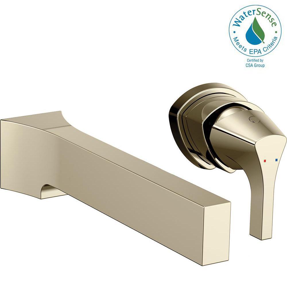Delta Zura Single Handle Wall Mount Bathroom Faucet Trim Kit In Delta Zura Single Handle Wall Mount Bathroom Faucet Trim Kit In Polished Nickel Valve