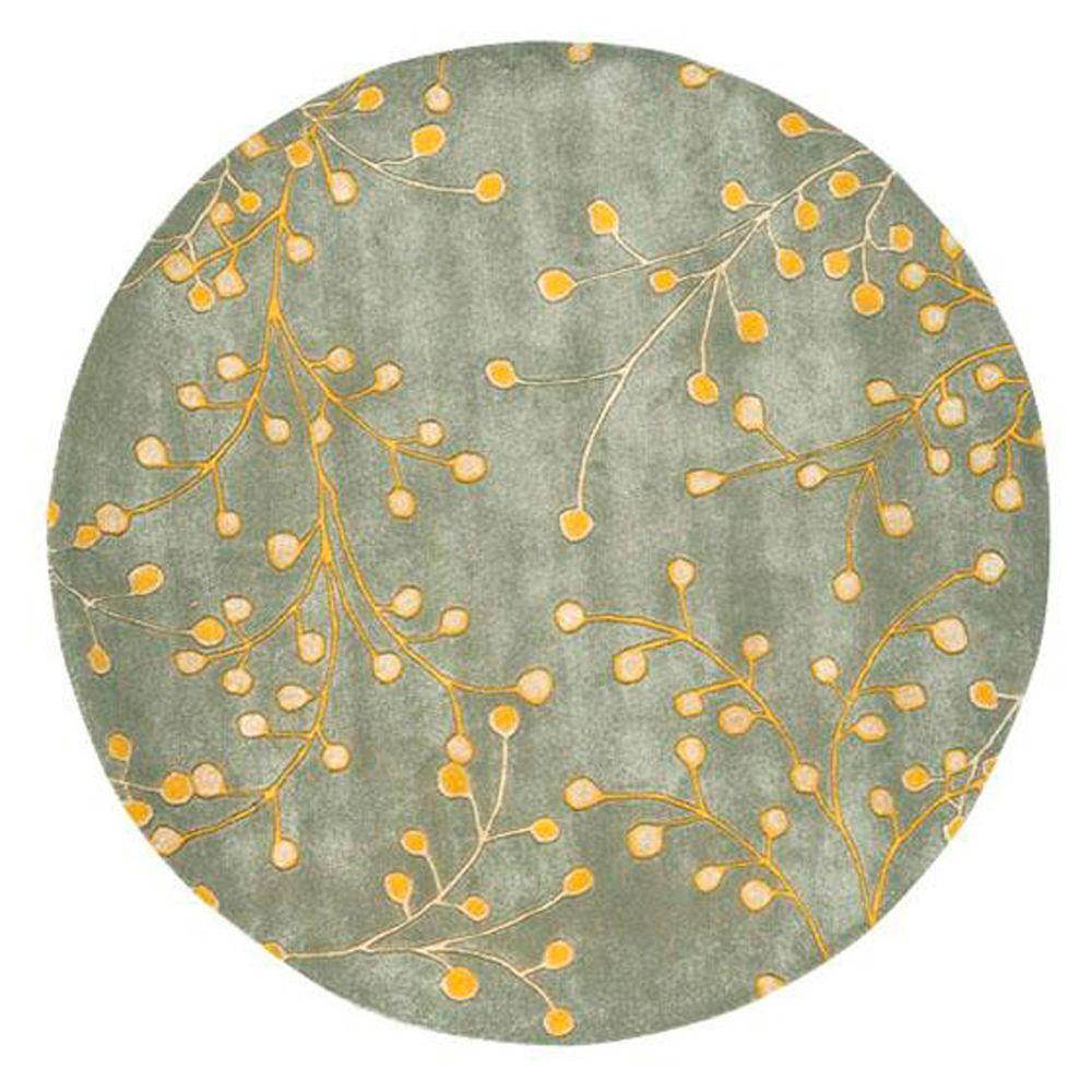 Nourison Euphoria Grey 3 ft. 4 in. Round Area Rug366382 The Home Depot