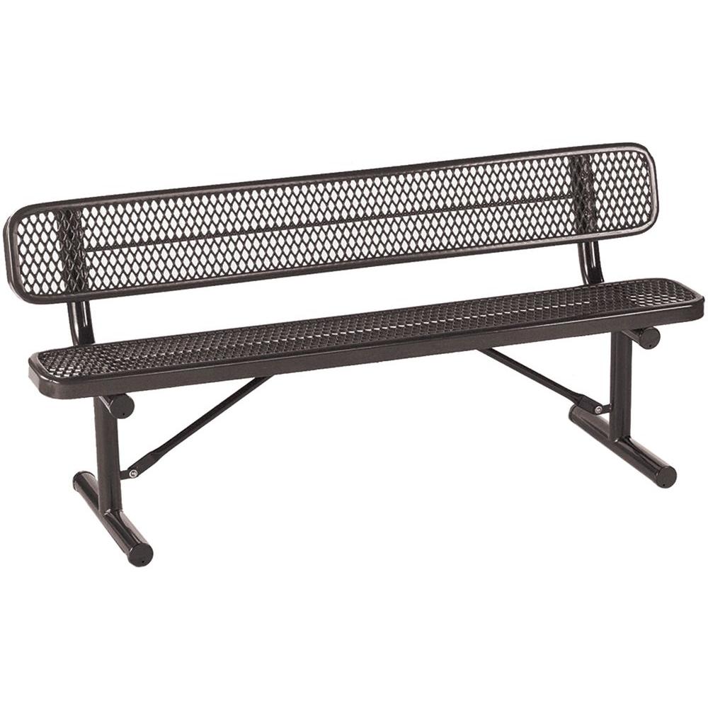 Tradewinds Park 6 Ft Black Mercial Bench HD D003GS BK