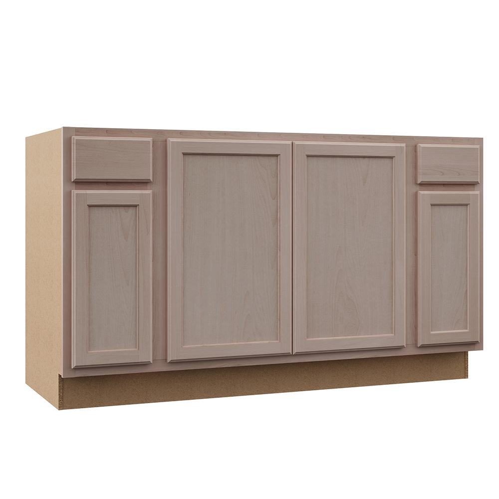 Trends For White 60 Inch Kitchen Sink Base Cabinet Photos   Unfinished Beech Assembled Kitchen Cabinets Ksbf60 Uf 64 1000 