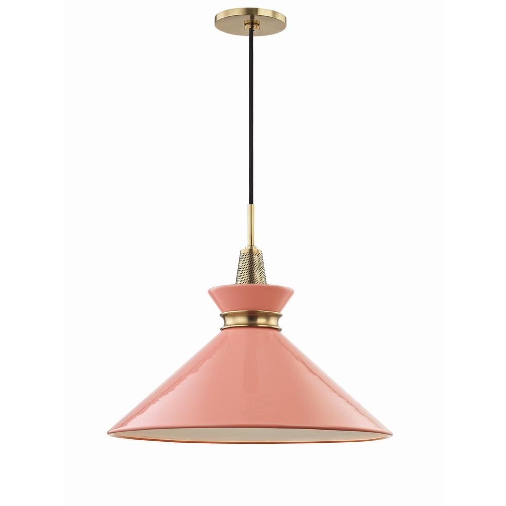 Mitzi By Hudson Valley Lighting Kiki 1 Light 18 In W Aged Br Mitzi By Hudson Valley Lighting Kiki 1 Light 18 In W Aged Br Pendant