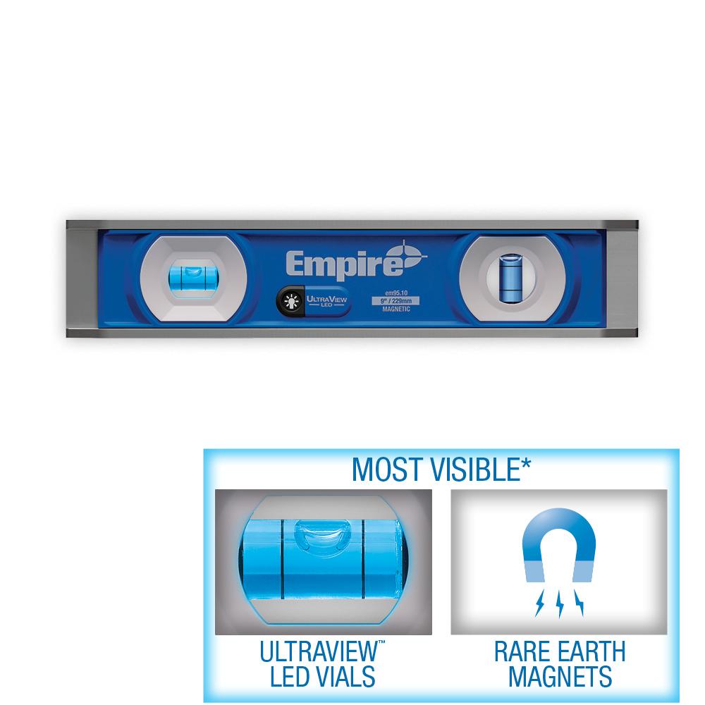 Empire UltraView LED 9 in. Torpedo Level EM95.10