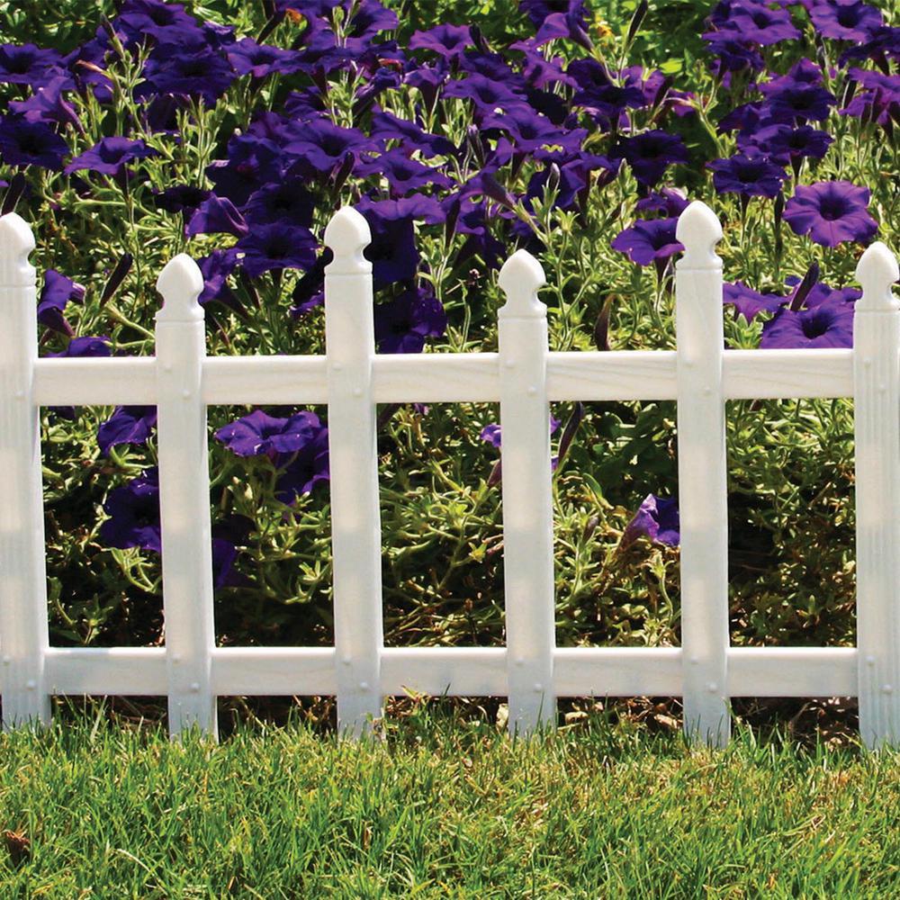 Suncast Grand View 35 75 In Resin Garden Fence - Garden Design Ideas