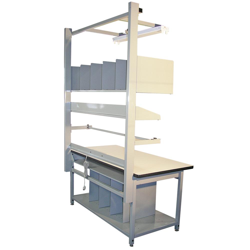 Proline 72 In X 30 In Gray Frame Complete Packaging Bench With